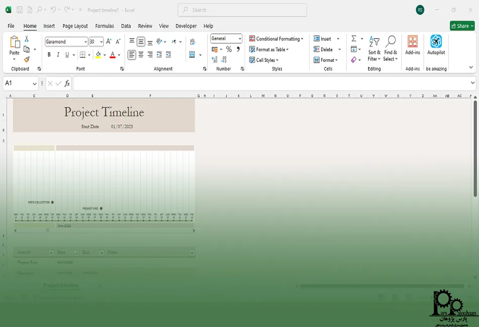 کاربرد اکسل در مدیریت پروژه